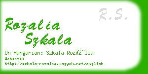 rozalia szkala business card